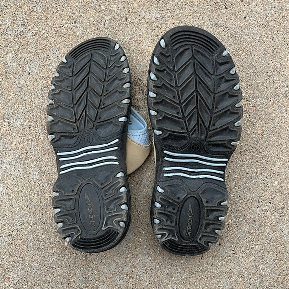 Speedo flip flops tan/blue-cushion sole - Picture 2 of 3
